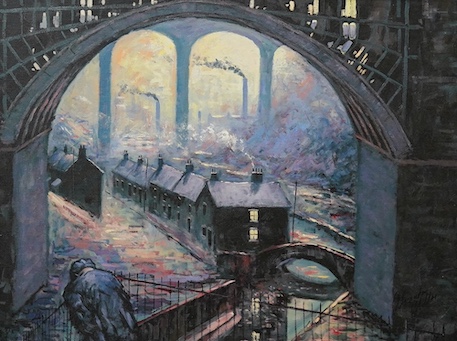 Alexander Millar (b.1960), gicleé canvas on board, Underneath The Arches, limited edition 16/95, certificate of authenticity, 45 x 60cm. Condition - good